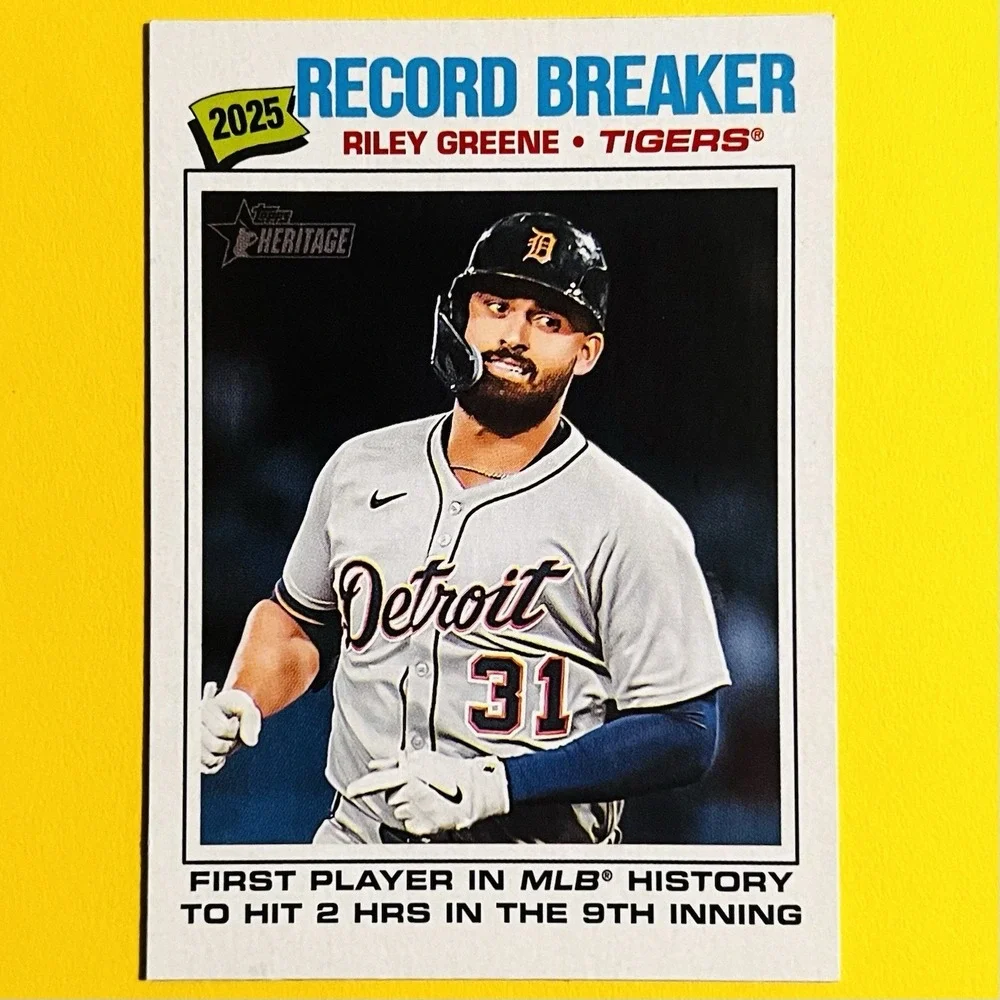 2026 Topps Heritage Record Breaker Riley Greene #234 Detroit Tigers Insert
